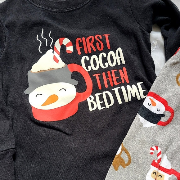 Carter's Christmas Pajama Set - Hot Cocoa Graphic Design For Girls And Boys - Picture 3 of 9